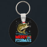 Merry Fishmas Christmas Fishing Holiday  Nyckelring<br><div class="desc">Merry Fishmas Christmas Fishing Holiday</div>