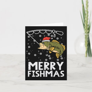 Merry Fishmas Fish Fishing Julafton jul Pappa Mana Kort
