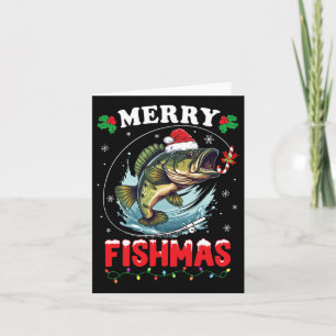 Merry Fishmas Fish Funny Fiske jul Pappa Manar Kort