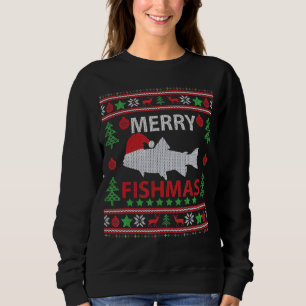 Merry Fishmas Fishing Ugly jul Sweater T Shirt