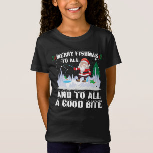 Merry Fishmas Funny Fish Fisherman Julafton T Shirt