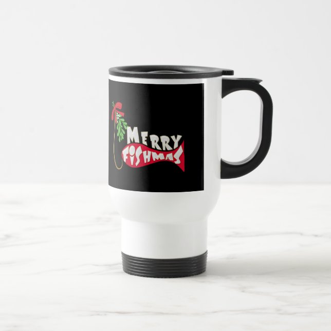 Merry Fishmas Funny Fiske jul Mugg (Höger)