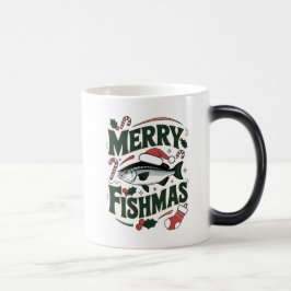 Merry Fishmas Funny juldesign Magisk Mugg