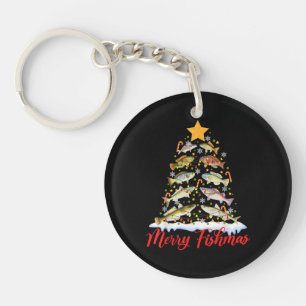 Merry Fishmas Funny Julgran Ljus Fish Fis Fis