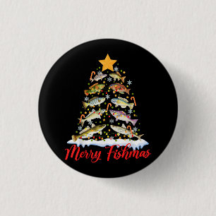 Merry Fishmas Funny Julgran Ljus Fish Fis Fis Knapp