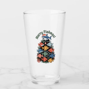 Merry Fishmas Julgran Fish Funny Fishing Glaskopp