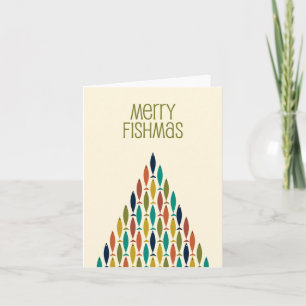Merry Fishmas Lung Midsekjul - julfisk Kort