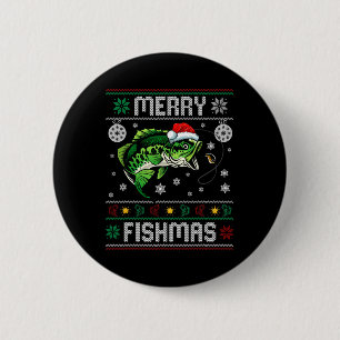 Merry Fishmas Roligt Fish Fisherman Ugly Chri Knapp