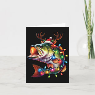 Merry Fishmas Santa Fishing Älskare Funny Fisherma Kort