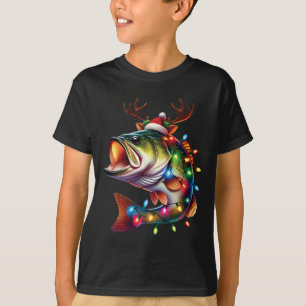 Merry Fishmas Santa Fishing Älskare Funny Fisherma T Shirt