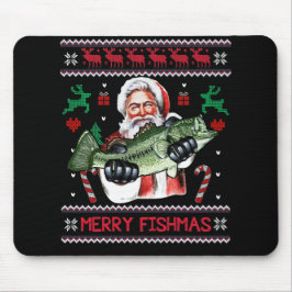 Merry Fishmas Santa Fishing Ugly jul Sweater Musmatta