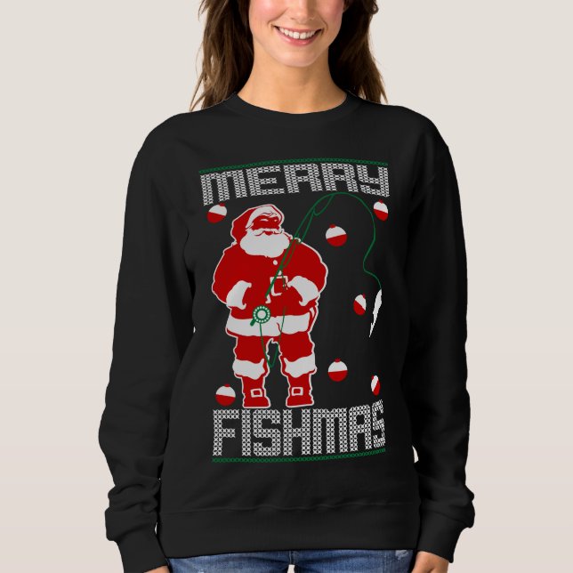 Merry Fishmas Santa T Shirt (Framsida)