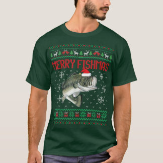 Merry Fishmas Ugly jul Sweater Funny Angler T Shirt