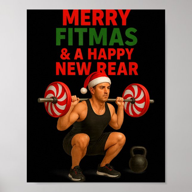 Merry Fitmas Christmas &amp; A Happy New Rear Year Poster (Framsidan)