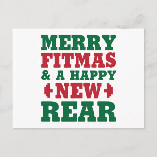 Merry Fitmas Helg Vykort