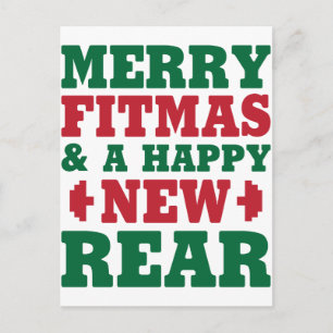 Merry Fitmas Helg Vykort