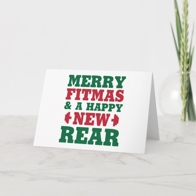 Merry Fitmas Helgkort (Framsida)