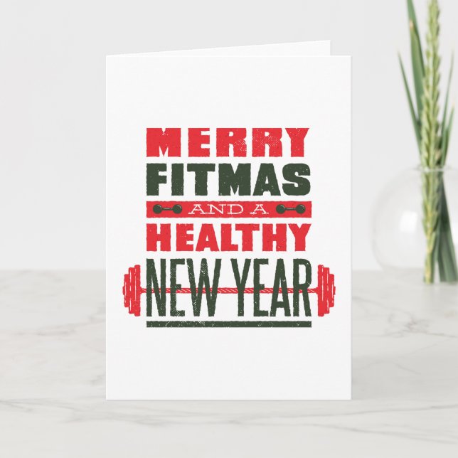 Merry fitmas kort (Framsida)