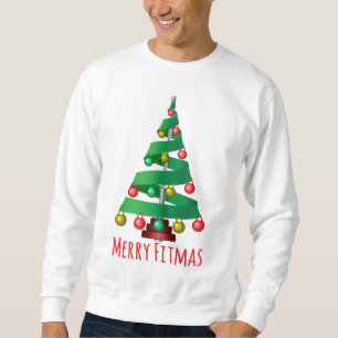 Merry Fitmas Lång Ärmad Tröja