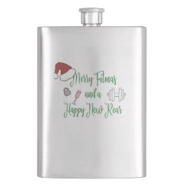 Merry Fitmas och Lycklig New Rear Fickplunta