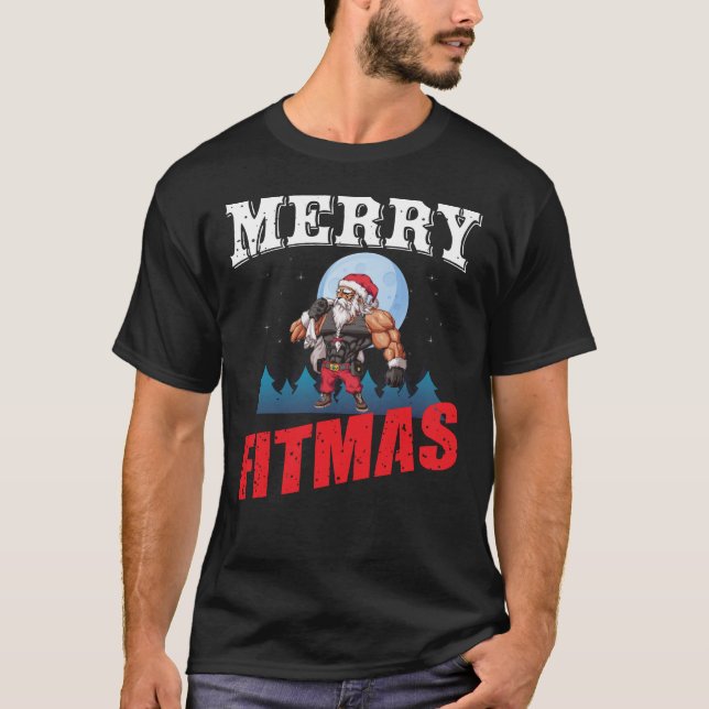 merry fitmas t shirt (Framsida)
