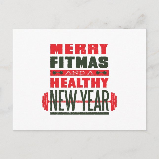 Merry fitmas vykort (Framsida)