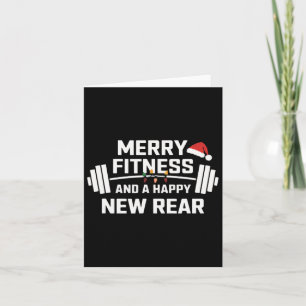 Merry Fitness och Lycklig New Rear Funny Gym Älska Kort