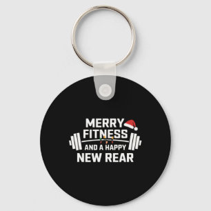 Merry Fitness och Lycklig New Rear Funny Gym Älska Nyckelring