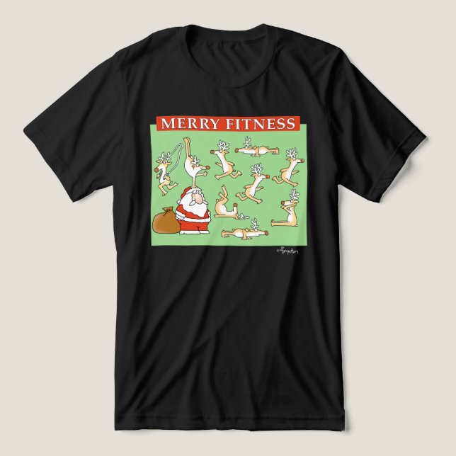 Merry Fitness tränare av Sandra Boynton T Shirt (Design Framsida)