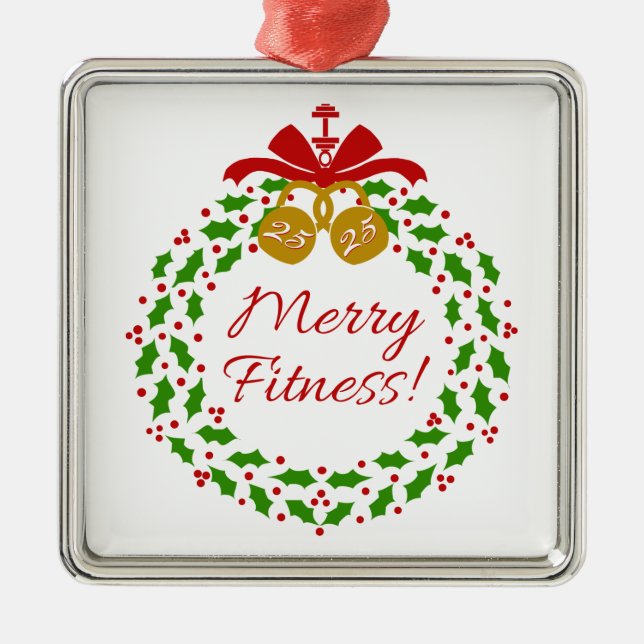 Merry Fitness Wand Premium Silver Ornament (Framsidan)