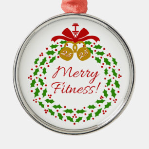 Merry Fitness Wandeand Premium Round Ornament