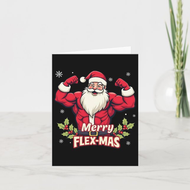 Merry Flex-mas-museer för jultomten Kort (Framsida)