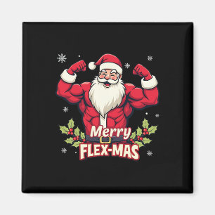 Merry Flex-mas-museer för jultomten Magnet