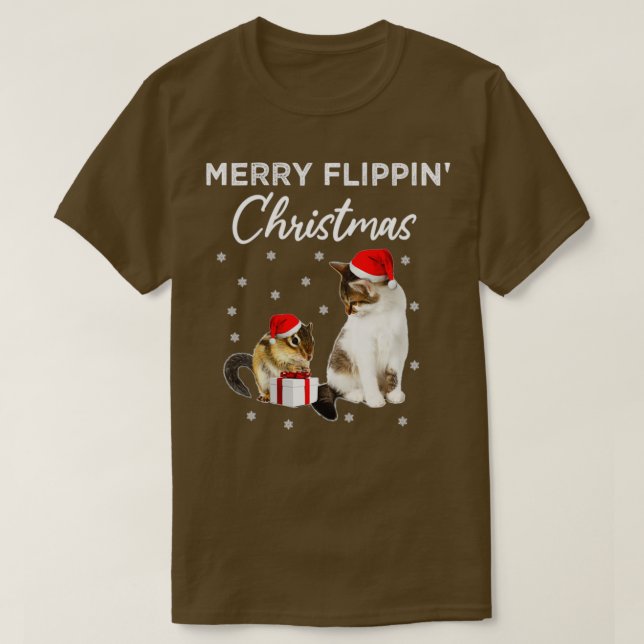 Merry Flippin jul, roligt julklapp T Shirt (Design framsida)