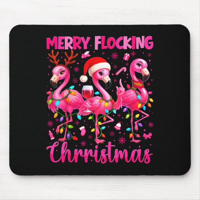 Merry Flocking Christmas Flamingo Drink Pjs Xmas M Musmatta (Framsidan)