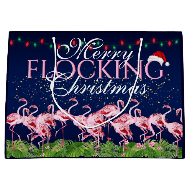 Merry Flocking jul Rosa Flamingo (Framsidan)