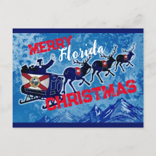 Merry Florida flagga julvykort Helg Vykort