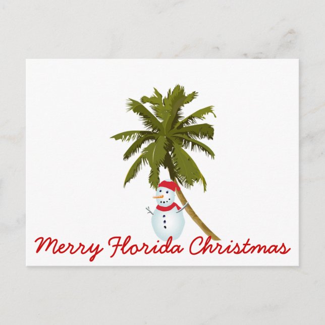 Merry Florida jul Helg Vykort (Framsida)