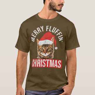 Merry Fluffin Christmas Cat Lovers Cat Owner Chris T Shirt