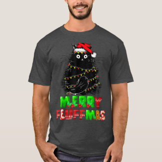 Merry Fluffmas Catmas julklapp Lover Santa Xm T Shirt
