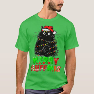 Merry Fluffmas Catmas julklapp Lover Santa Xm T Shirt