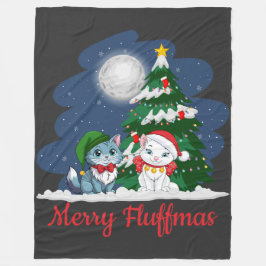 Merry Fluffmas Cute Cute jul Fleecefilt
