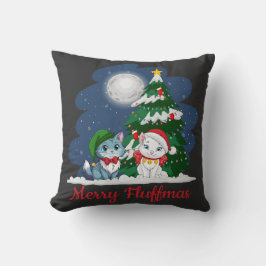Merry Fluffmas Cute Cute jul Kudde
