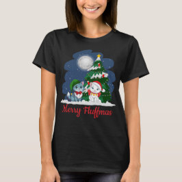 Merry Fluffmas Cute Cute jul T Shirt