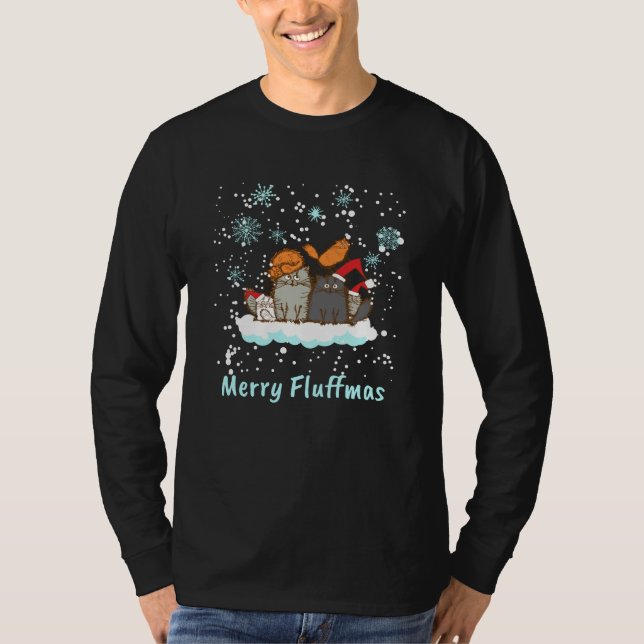 Merry Fluffmas julklapp Julklapp T Shirt (Framsida)