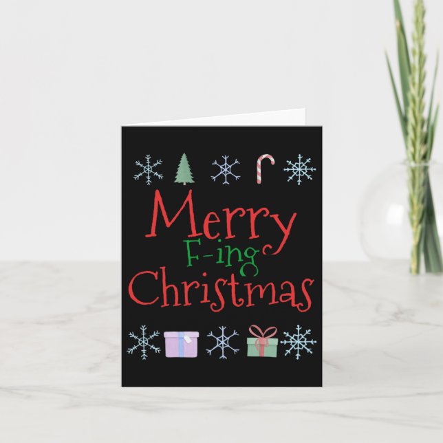 Merry Foring (f-ing) God jul, Sarcastic Quo Kort (Framsida)