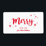 Merry Fraktsedel<br><div class="desc">ANPASSNING ♡ Lägg till ditt namn,  monogram,  meddelande osv. ♡ Använda ditt favorittypsnitt. ♡ Lägg till anpassningsbar färg. ♡ Background färg är redigerbart. OBSERVERA ♡ onlinen som visas i Färg kan variera något från den faktiska produkten.</div>
