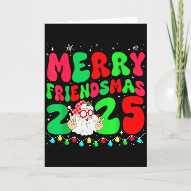 Merry Friendsmas 2025 Christmas Friends Matching P Kort (Framsida)
