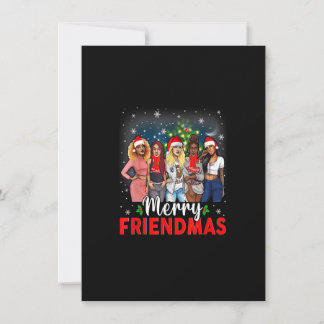 Merry Friendsmas Black Afro African Proud Santa Xm Inbjudningar