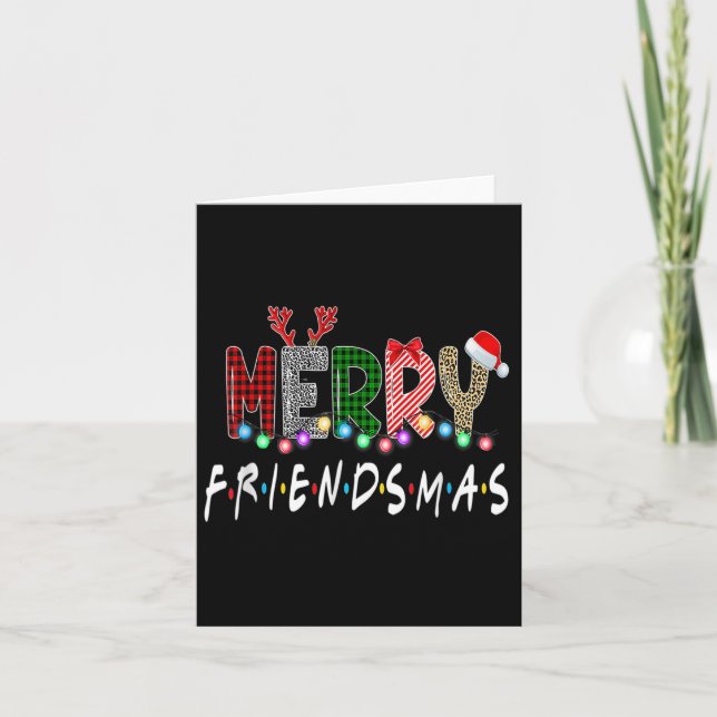 Merry Friendsmas Friends jul Matching Julafton G Kort (Framsida)
